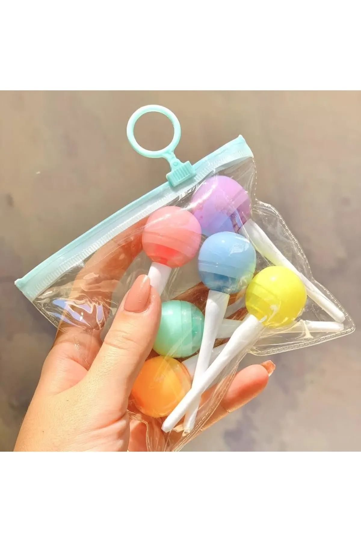 Lolipop%20Şeker%20Şeklinde%20Fosforlu%20Kalem%206%20Renk