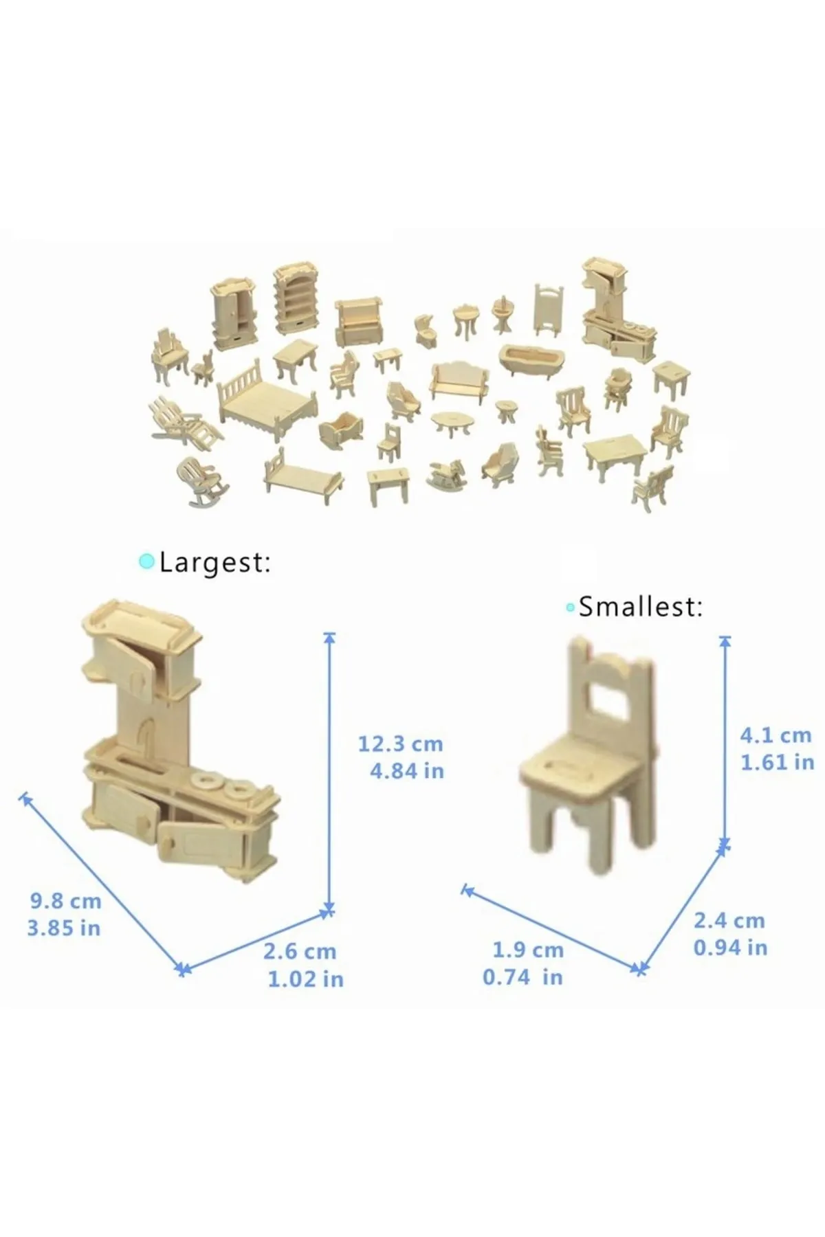 Ahşap%20184%20Parça%20Minyatür%20Boyanabilir%20Ev%20Eşyaları