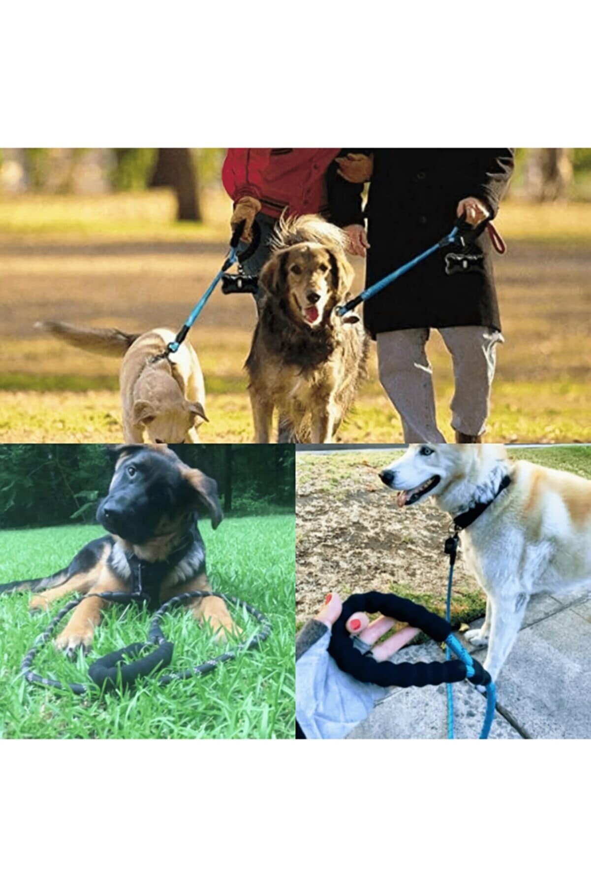 Köpek%20Gezdirme%20Halatı%20Tasma%20Kayışı%20Mavi%20Reflektörlü%20130%20cm