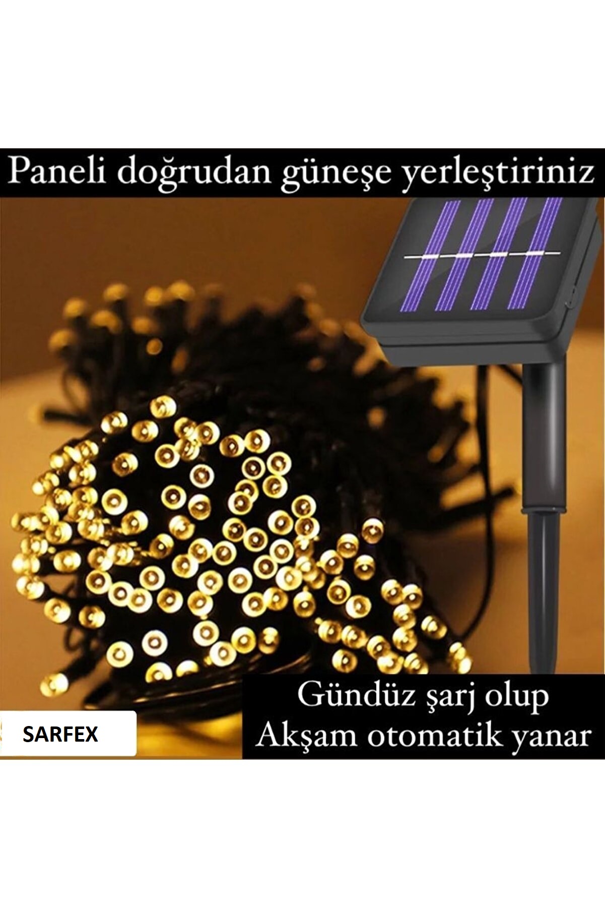 Solar%20Güneş%20Enerjili%20Dış%20Mekan%208%20Modlu%2010metre%20100%20Led%20Gün%20Işığı