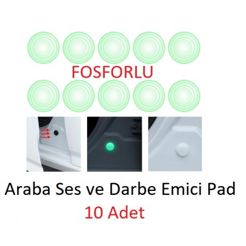 Araba%20Kapı%20Ses%20ve%20Darbe%20Emici%20Pad%2010%20Adet%20Beyaz%20-%20Fosforlu