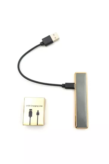 Siyah Usb Şarjlı Sürgülü Elektrikli Çakmak