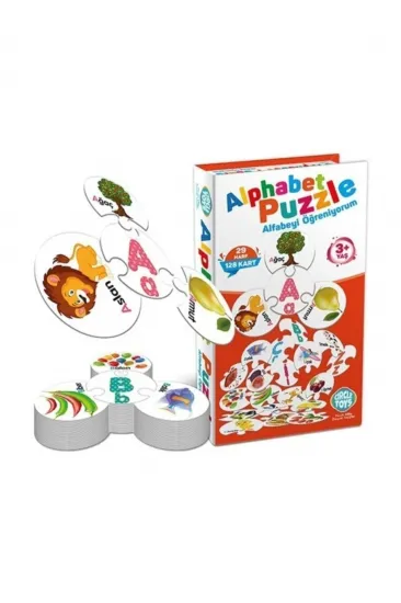 Alphabet Puzzle Eğitici Alfabe Kartları Ve Puzzle